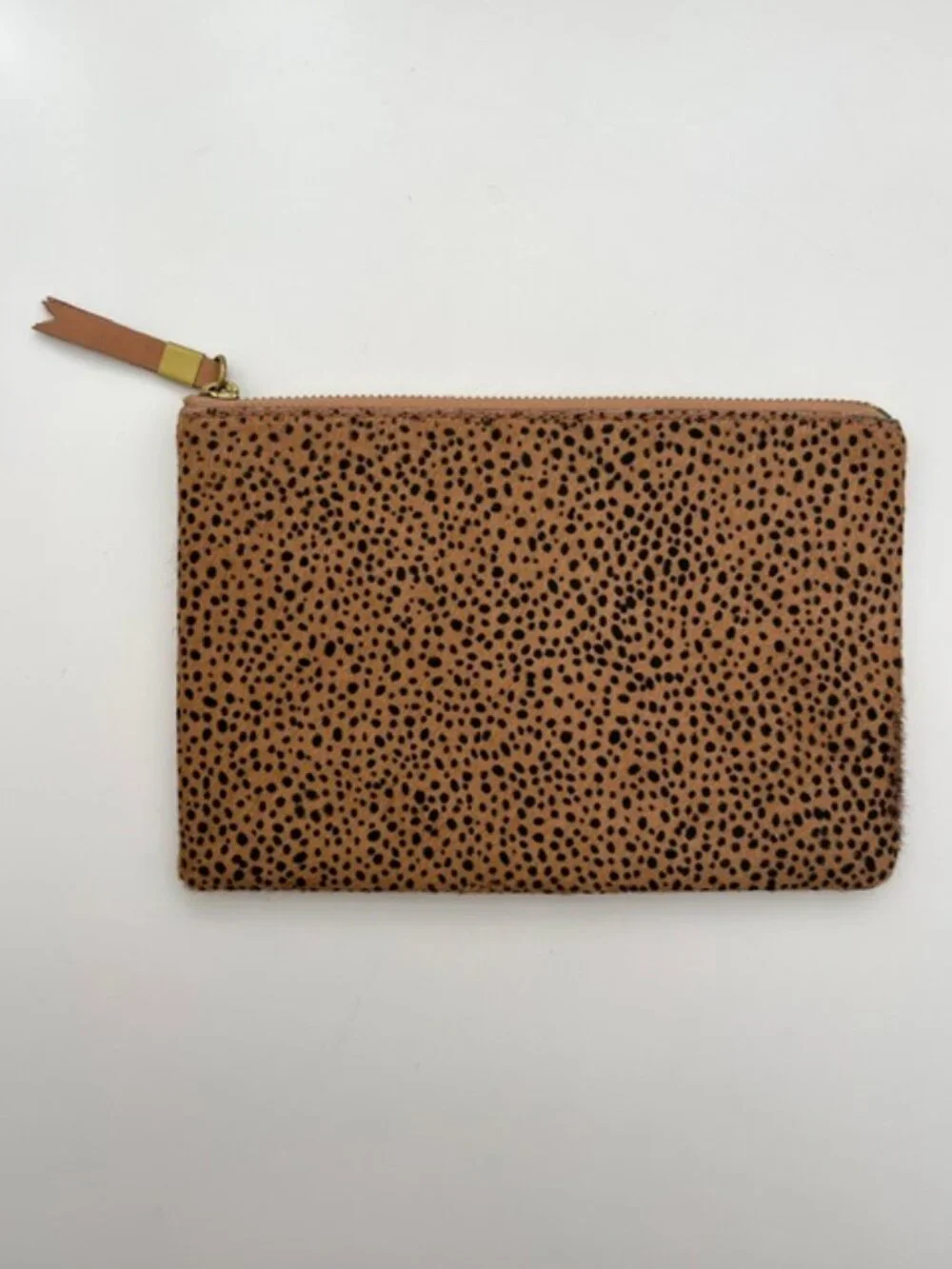 Madewell The Leather Pouch Clutch: Dotted Calf Hair Edition
